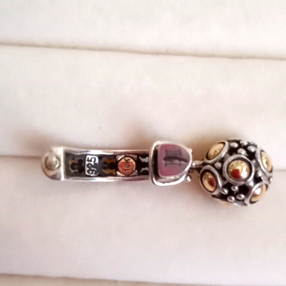 JOHN HARDY TWO-TONE JAISALMER DOT DROP EARRING'S - Picture 8 of 10